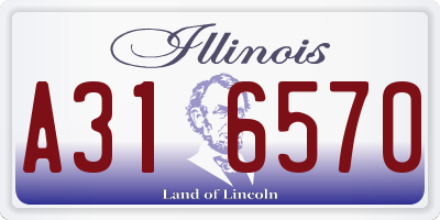 IL license plate A316570