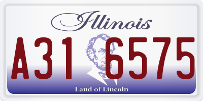 IL license plate A316575