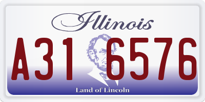 IL license plate A316576