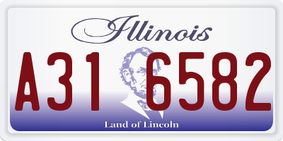 IL license plate A316582