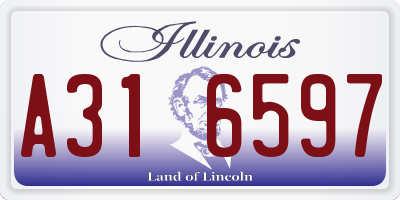 IL license plate A316597