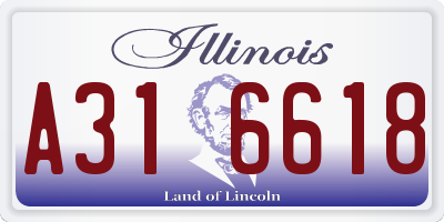 IL license plate A316618