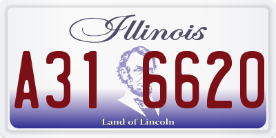 IL license plate A316620