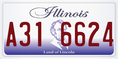 IL license plate A316624