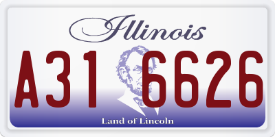 IL license plate A316626