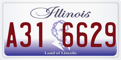 IL license plate A316629