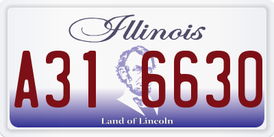 IL license plate A316630