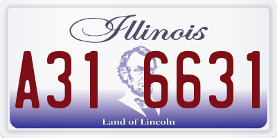 IL license plate A316631