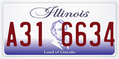 IL license plate A316634