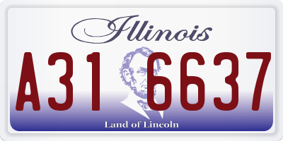 IL license plate A316637