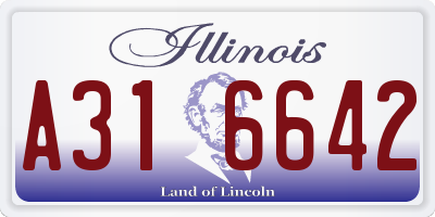 IL license plate A316642