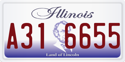 IL license plate A316655