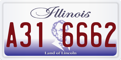 IL license plate A316662