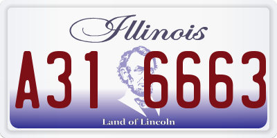 IL license plate A316663