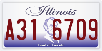 IL license plate A316709