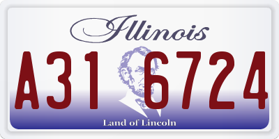 IL license plate A316724