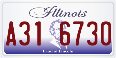 IL license plate A316730
