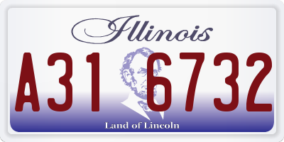 IL license plate A316732