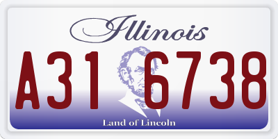 IL license plate A316738