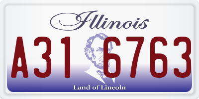 IL license plate A316763