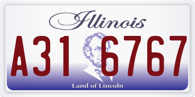 IL license plate A316767