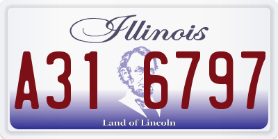 IL license plate A316797
