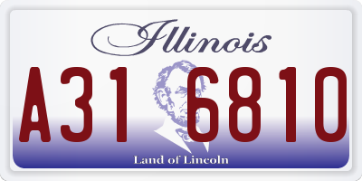 IL license plate A316810