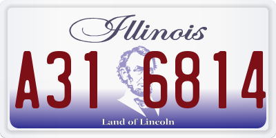 IL license plate A316814
