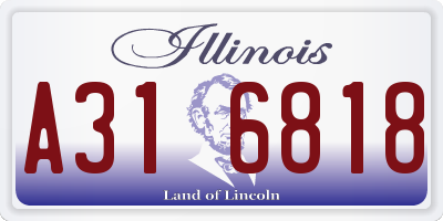 IL license plate A316818