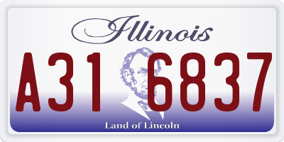 IL license plate A316837