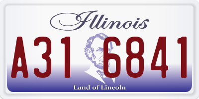 IL license plate A316841