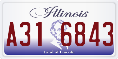 IL license plate A316843