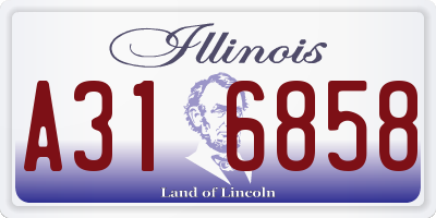 IL license plate A316858