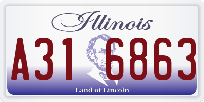 IL license plate A316863