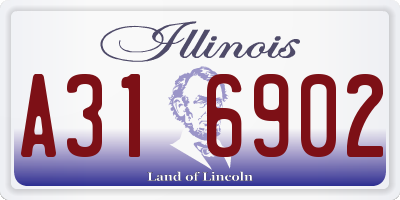 IL license plate A316902