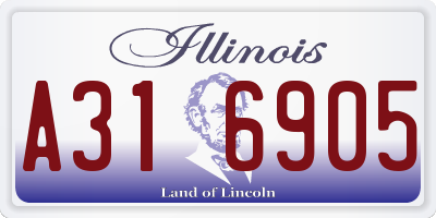 IL license plate A316905