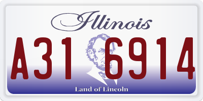 IL license plate A316914