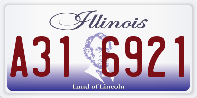 IL license plate A316921