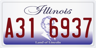 IL license plate A316937