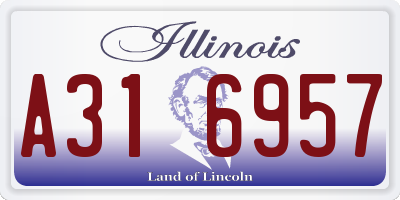 IL license plate A316957