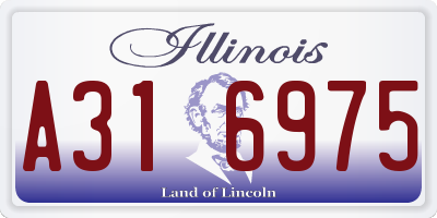 IL license plate A316975