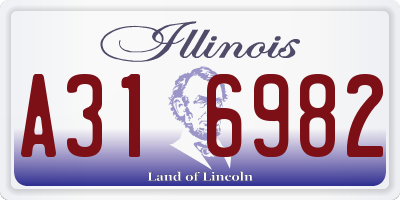 IL license plate A316982