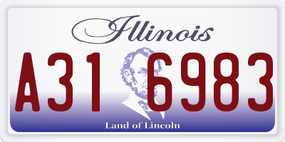 IL license plate A316983