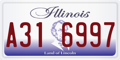 IL license plate A316997