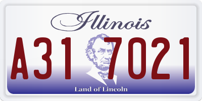 IL license plate A317021