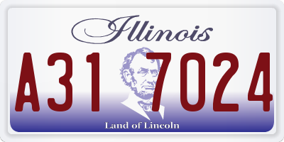 IL license plate A317024