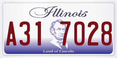 IL license plate A317028