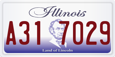 IL license plate A317029