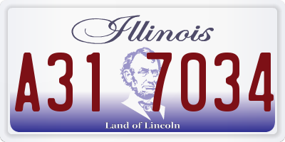 IL license plate A317034