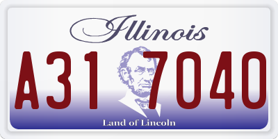 IL license plate A317040